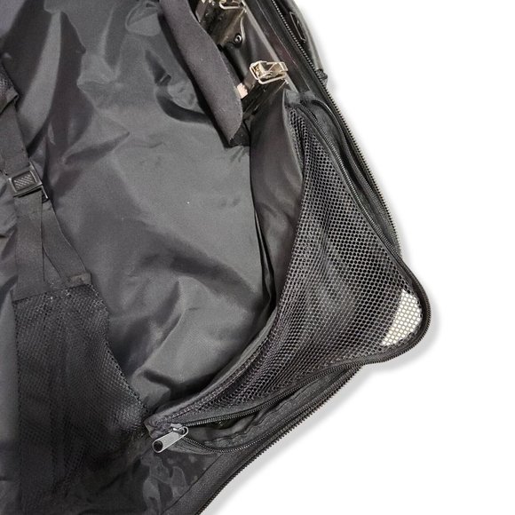 Briggs & Riley Baseline Deluxe Garment Bag Luggage Suitcase Black Leather Nylon - Picture 10 of 13